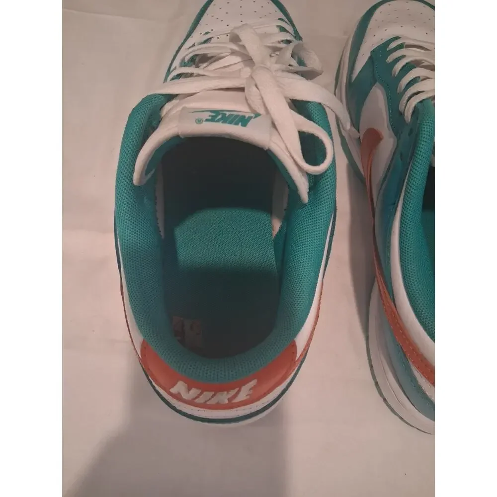 Nike Dunk Low Miami Dolphins White Dusty Cactus DV0833-102 Men's Size 13 Used